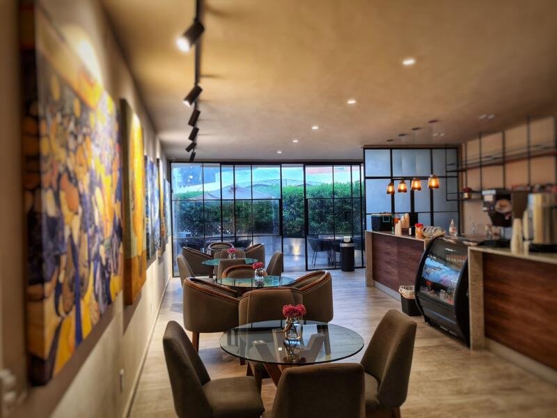 Cafetería con arte